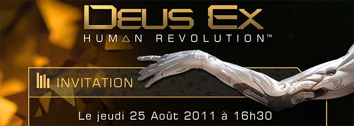 Invitation DEUS EX : HUMAN REVOLUTION