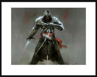 Tirage d'art Arludik Assasin's Creed Ezio Dessin d'étude