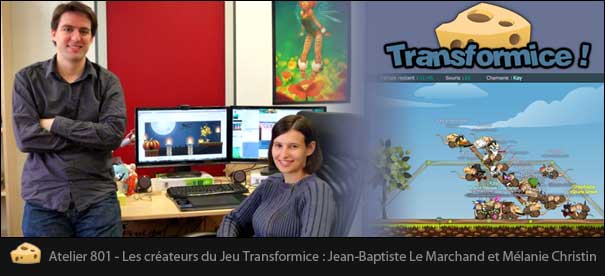 Les créateurs du jeu Transformice : Jean-Baptiste LE MARCHAND et Mélanie CHRISTIN