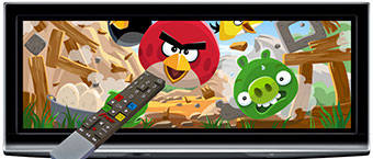 Angry Birds accessible sur la TV