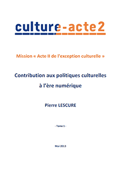 Rapport Lescure - Culture-acte 2