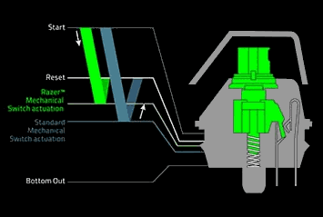 Clavier Razer à switches mécaniques (schéma)