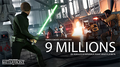 9 millions de joueurs pour la bêta Star Wars Battlefront