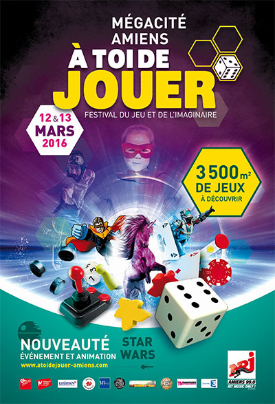 "A toi de jouer" : 5ème Festival du jeu et de l'imaginaire à Mégacité Amiens