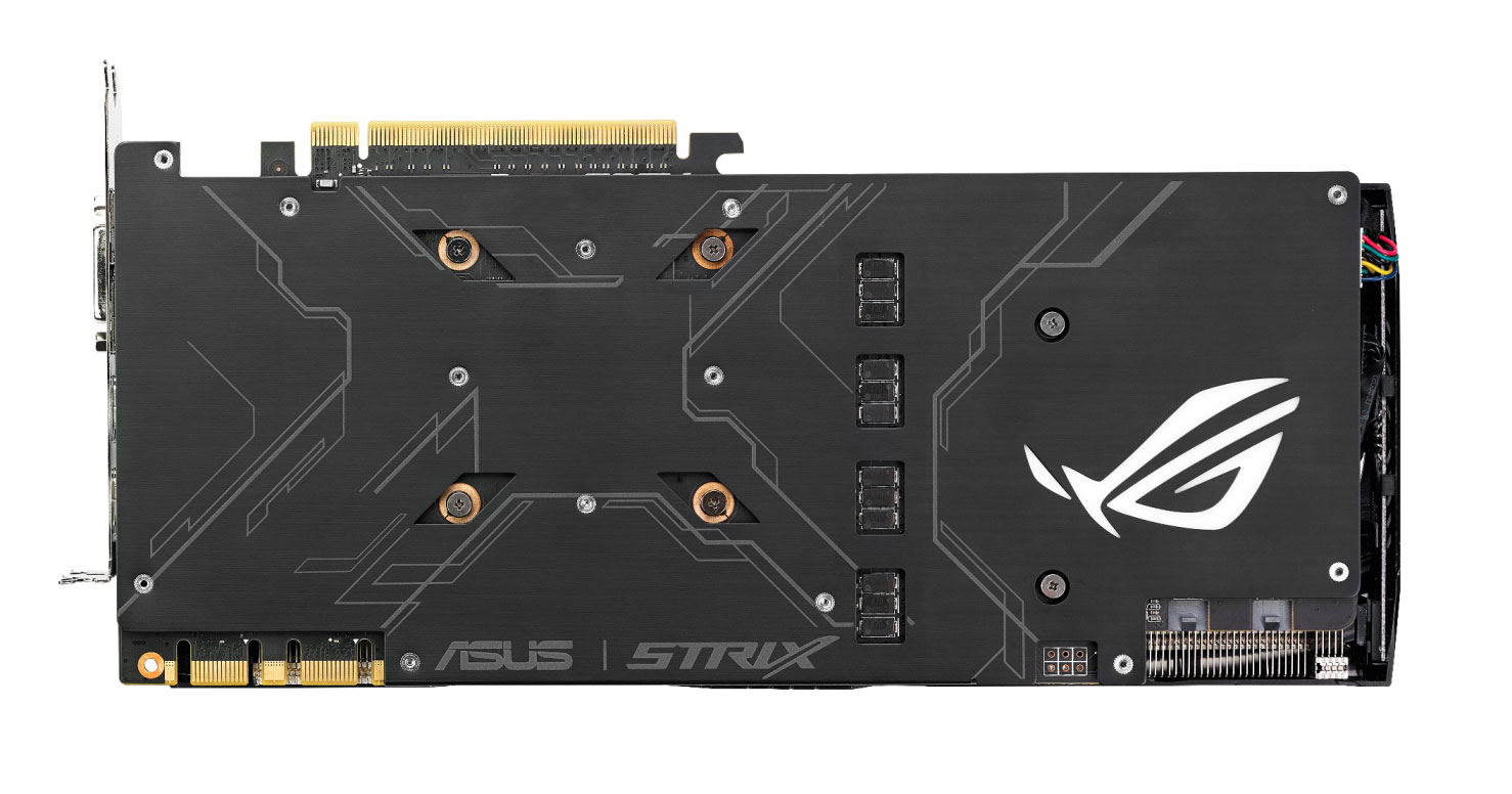 Asus Strix GeForce GTX 1080 (vue de dos)