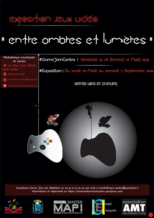 "Entre ombres et lumières" Exposition jeux vidéo à Contes
