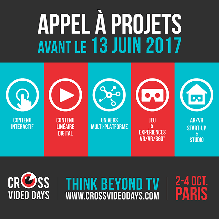 L'appel aux projets digitaux et aux studios AR/VR des Cross Video Days est ouvert