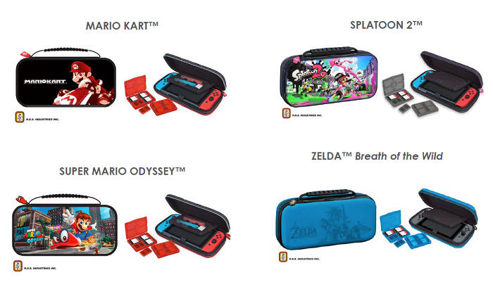 Pochettes de transport Nintendo Switch officielles