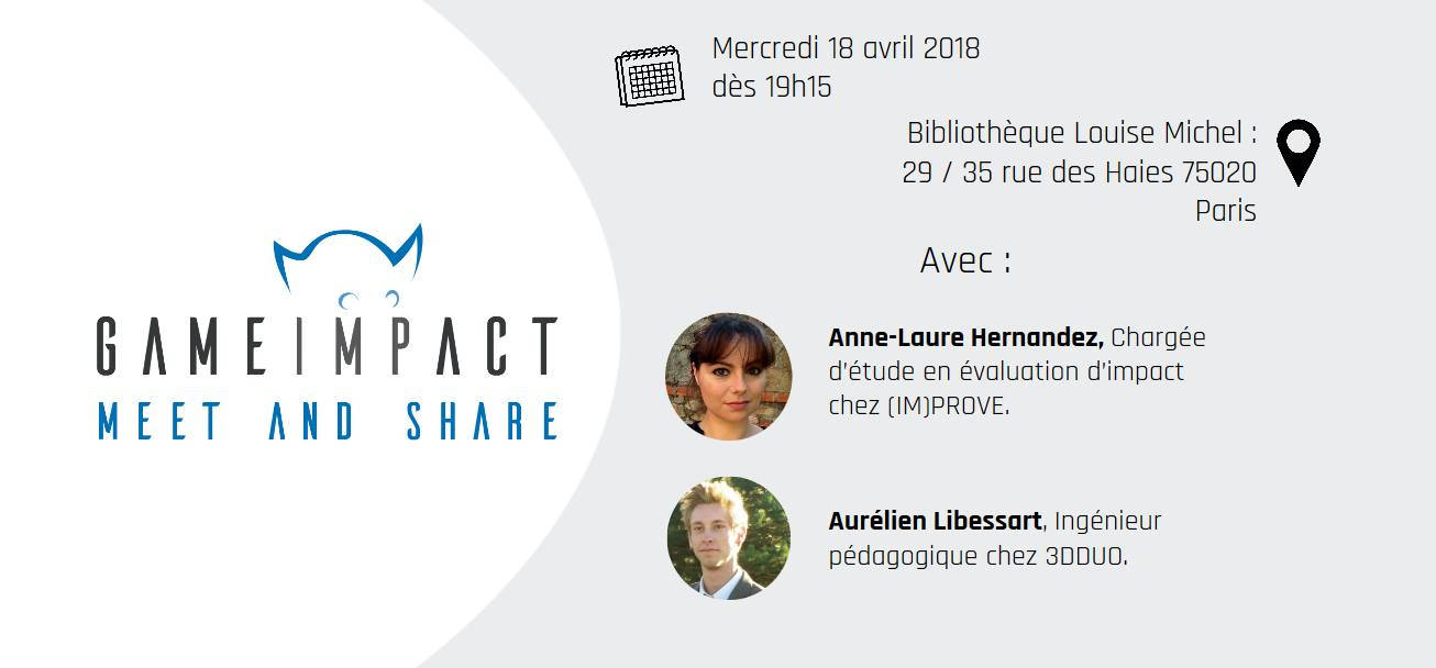 Meet-up du 18 avril 2018 à Paris : mesurer l'impact du game for change