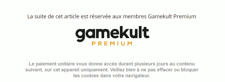 Abonnement premium Gamekult
