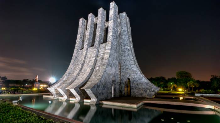 Kwame Nkrumah Memorial Park at night - Accra, Ghana