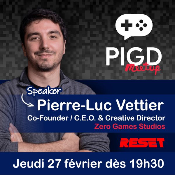 Pierre-Luc Vettier, co-fondateur, CEO et directeur créatif de Zero Games Studios