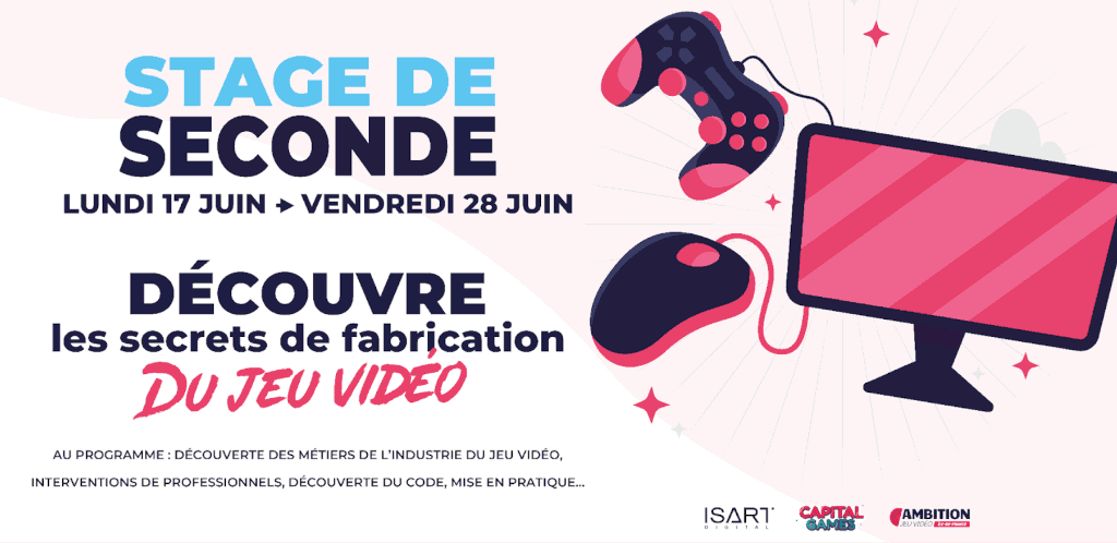 Stage de seconde pour découvrir les secrets de fabrication du jeu vidéo